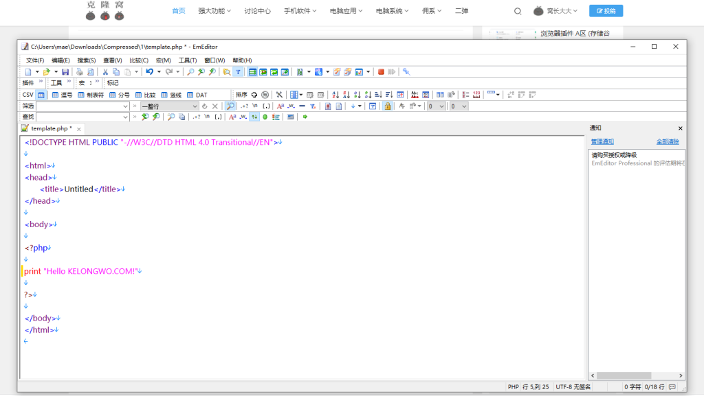 EmEditor v23.0.5 激活版（号称世界上最快的文本编辑器）