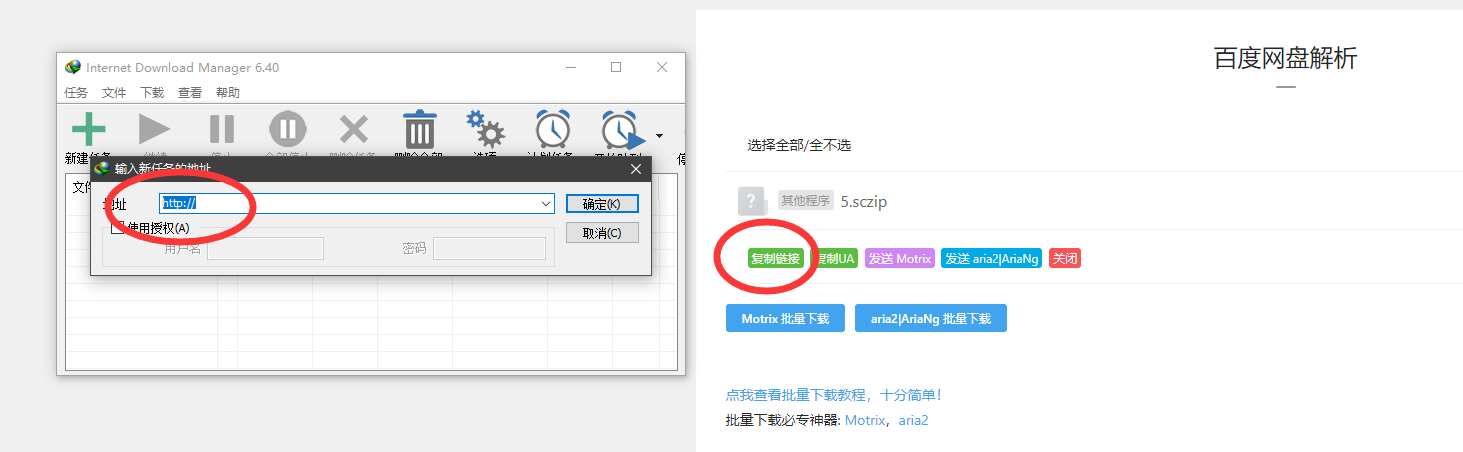 解析后复制的链接没有地址。。