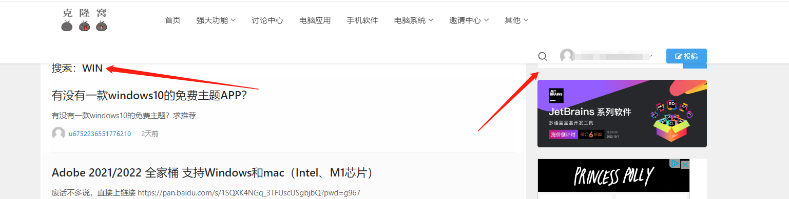 站长，搜索栏遮挡了！